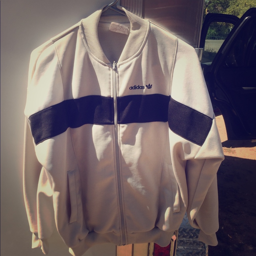Adidas White & Black Sweater Vintage